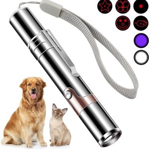 Cowjag Cat Toys, Laser Pointer With 5 Adjustable Patterns, Usb Recharge Laser, Long Range And 3 Modes Training Chaser Interactive Toy, Dog Laser Toy