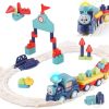 Iplay, Ilearn Toddler Musical Train Set Toys, Kids First Electric Railway Tracks Playset, Baby Choo Choo Train W/Learning Blocks, Birthday Gifts For 12 18 Month 1 2 3 4 Year Old Boy Girl Infant Child