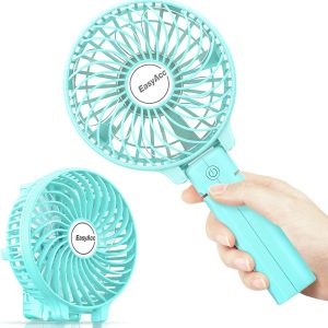 Easyacc Handheld Fan, 5000 Battery Portable Fan [7-35H Working Time] Usb Rechargeable, 4 Speed Cooling Personal Fan, Mini Hand Held Fan For Office Makeup Men Women Summer Outdoor Travel -Black