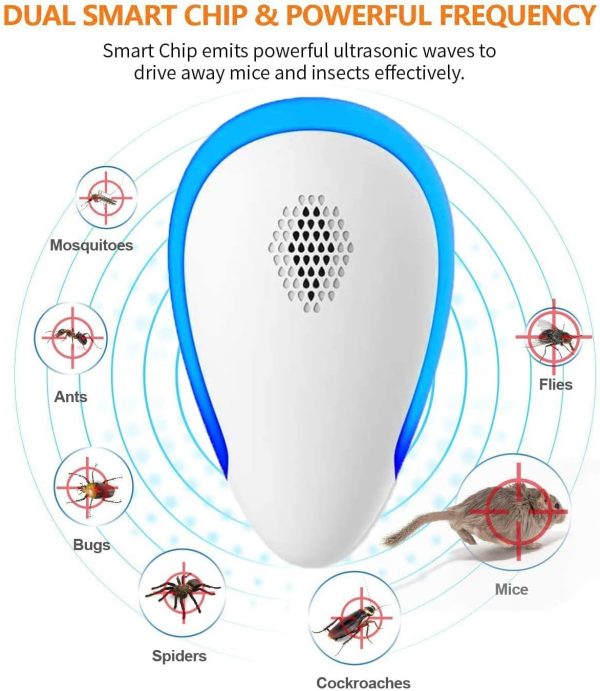 Ultrasonic Pest Repeller 6 Packs, 2024 Electronic Pest Repellent Indoor Plug In Bug Repellent For Pest Control Mosquito, Spider, Mice, Ant, Insects, Roaches, Rodent.