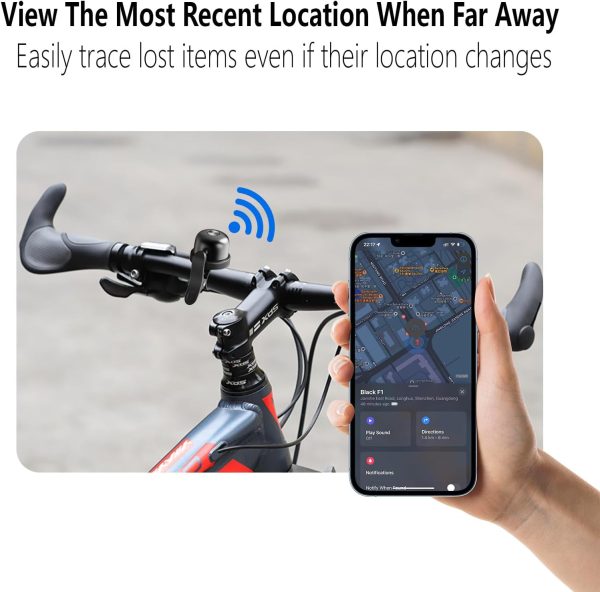 Bike Anti-Theft Tracker, Support Locator Global Tracking, With Bicycle Bell Hidden Holder Accessories, Compatible With Ios