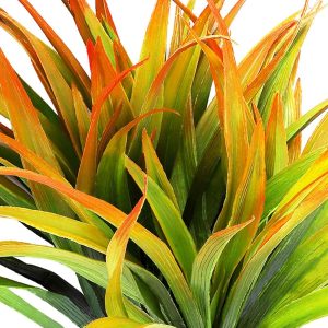 12Pcs Artificial Outdoor Plants Artificial Grass Plants Bushes Artificial Shrubs Artificial Grass Plant Faux Wheat Grass For Outdoor Uv Resistant Plastic Greenery Plants (Orange)