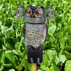 Owl Decoys To Scare Birds Squirrels Away,Owls To Frighten Birds 360 Degree Rotating Head,Plastic Owl Decoy To Scare Birds Away Deterrent,Garden Owls Bird Scare Devices For Indoor Outdoor Garden,Yard