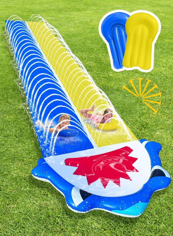 30Ft Slip Lawn And Slide, Water Slides For Kids Backyard Giant Slip Splash And Slide For Kids Teens And Adults - Summer Slip Water And Slides For Outdoor Backyard Lawn Summer Party