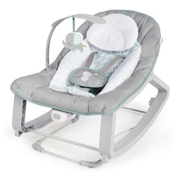 Ingenuity Keep Cozy 3-In-1 Grow With Me Vibrating Baby Bouncer, Seat & Infant To Toddler Rocker, Vibrations & -Toy Bar, 0-30 Months Up To 40 Lbs (Weaver)