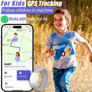 Mini Gps Tracker For Kids, Teens, Special Needs - Hidden Ios Real-Time Locator Watch Band - No Monthly Fee, White