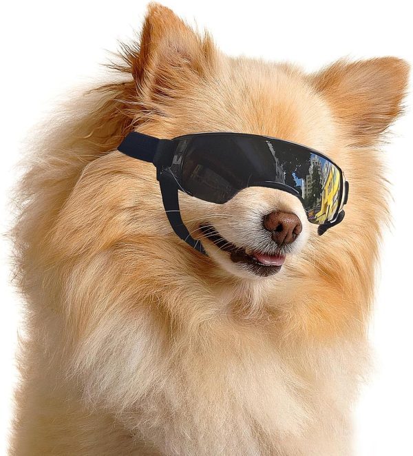 Enjoying Dog Sunglasses Small Dog Goggles Anti-Uv Doggy Glasses For Small Dogs Big Cats Impact/Wind/Dust/Fog Proof Puppy Eye Protection, Cute Blue