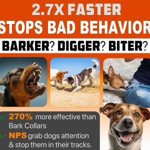 Nps Dog Bark Deterrent Device, Professional Anti Barking Ultrasonic Tool - No Need To Yell Or Swat, Point To The Dog, Hit The Button | For Dog Training, Alternative To Bark Collar
