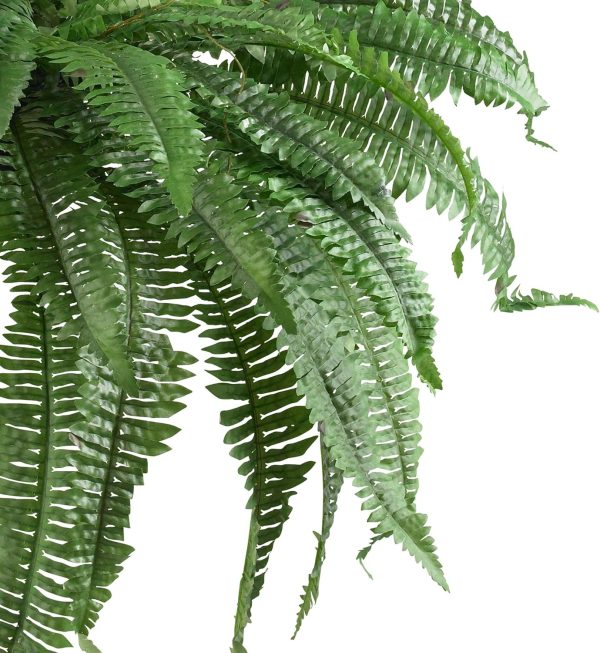 Nearly Natural 48In Artificial Boston Fern Large Hanging Plant, Set Of 2 Artificial Ferns That Look Real For Home Décor