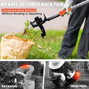 Weed Puller Tool, Gardening Stand-Up Weeder Puller With Ergonomic 39.3