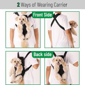 Mr. Pen- Pet Adjustable Dog Carrier Backpacks, Hiking Travel Backpack, Puppy Backpack, Dog Front Carrier