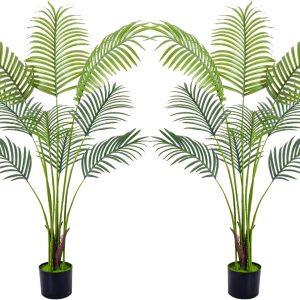 Aphighjoy Bird Of Paradise Artificial Plant - Plants Areca Palm Tree, No Need Styling Faux Tropical Palm Potted Tree For Home Office Decor (4Ft-1Pack, Bird Of Paradise)