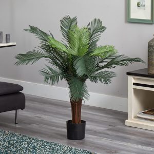 Nearly Natural 6817 Cycas Indoor/Outdoor Uv Resistant Tree, 3',Green