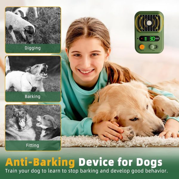 Anti Barking Device For Dogs Rechargeable, Ultrasonic Deterrent Stop Barking Neighbors Dog, Sonic Devices Box Silencer For Indoor & Outdoor Small Medium Large Dog Training Control Barks No