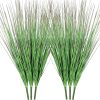 27" Artificial Plants Greenery Wheat Grass For Indoor Outdoor, Uv Resistant Realistic Faux Shrubs Plant Onion Grass For Home, Office, Living Room, Garden, Patio(6-Pack)