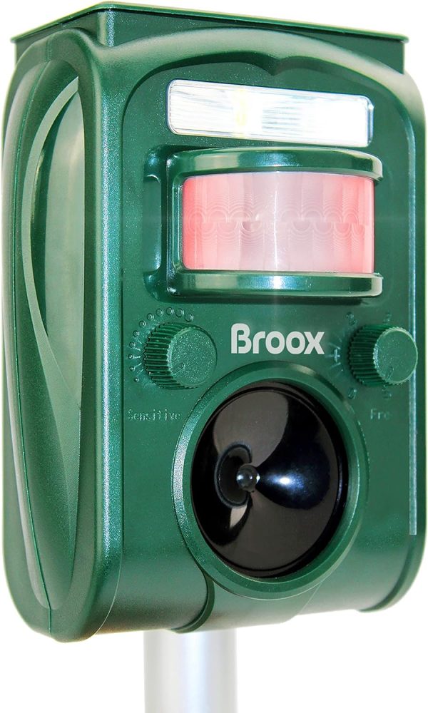 Broox 2024 Solar Animal Repellent, Cat Repellent Outdoor, Squirrel Repellent, Deer Repellent, Ultrasonic Pest Repeller, Waterproof Motion Detection, Dog, Raccoon, Skunk, Rabbit, Rodent