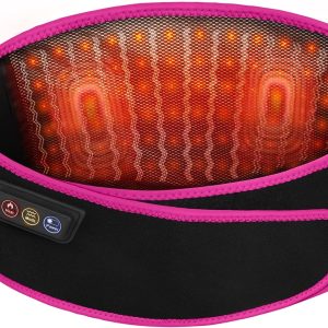 Shine Well Back Massager Belt Cordless, Red Light Therapy Massage Belt With 3 Heat Levels And Vibrating, Lower Back Massager Fsa Eligible,Battery Powered