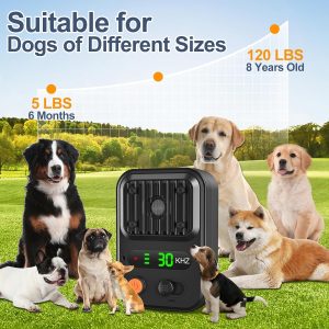 Anti Barking Devices, Auto Dog Bark Deterrent Devices With 3 Levels, Rechargeable Dog Silencer Sonic Barking Deterrent, Ultrasonic Dog Barking Control Devices Indoor/Outdoor Safe For Dog & People