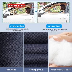 Adult Booster Seat For Car, Cushion Heightening Height Boost Mat, Breathable Mesh Portable Car Seat Pad Angle Lift Seat For Car, Office,Home
