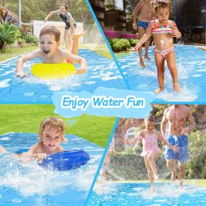 40Ft Slip Lawn Water Slide Giant Slip Water Slides For Kids Backyard For Kids And Adults Water Slide Slip Splash And Slide For Kids For Outdoor Backyard Lawn Summer Party With 2 Bodyboards