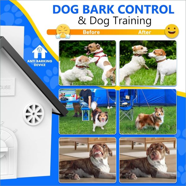 Anti Barking Devices, Dog Bark Control Devices With 3 Modes, 50 Ft Dog Barking Deterrent Device Bark Box Dog Training & Behavior Aids, Dog Barking Silencer For Indoor & Outdoor