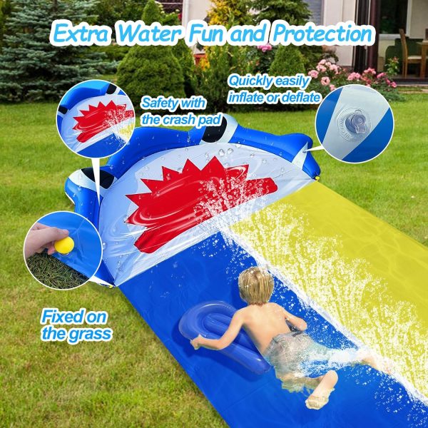 30Ft Slip Lawn And Slide, Water Slides For Kids Backyard Giant Slip Splash And Slide For Kids Teens And Adults - Summer Slip Water And Slides For Outdoor Backyard Lawn Summer Party