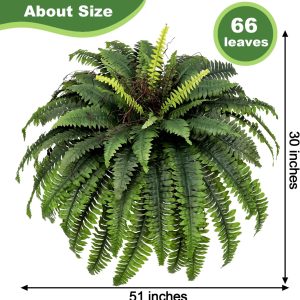 Congfuhepmui Large Artificial Ferns For Outdoor 51