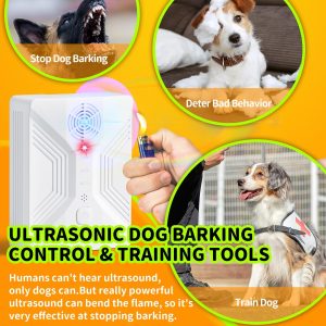 Anti Barking Device, Rechargeable Ultrasonic Dog Bark Deterrent Devices With 3 Modes, 50Ft Waterproof Barking Dog Deterrent Bark Box For Outdoor Indoor, Safe Sonic Dog Barking Silencer For Dog & Human
