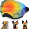 Dog Goggles, Dog Sunglasses Magnetic Reflective Colored Lens,Goggles With Adjustable Strap For Medium-Large Size Dogs(Black Frame)