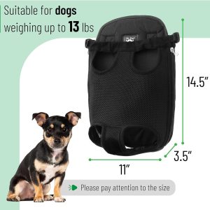 Mr. Pen- Pet Adjustable Dog Carrier Backpacks, Hiking Travel Backpack, Puppy Backpack, Dog Front Carrier