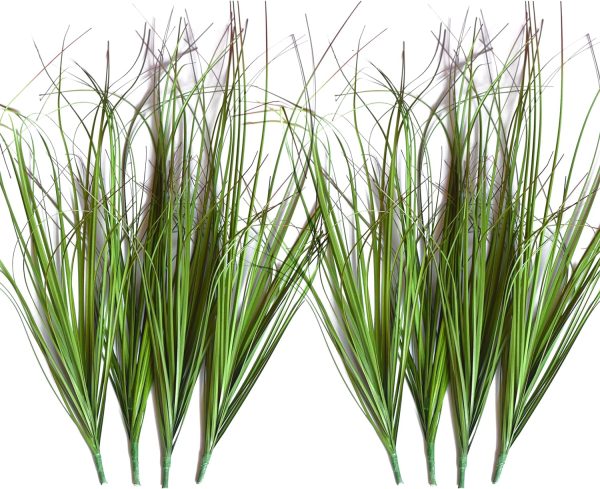 Vantree 8Pcs Artificial Plants,Artificial Shrubs Wheat Grass Greenery,Artificial Greenery Stems Outdoor Plants For Home Decor, Tall Grass Artificial Grass Plant For Outdoor Indoor Decor