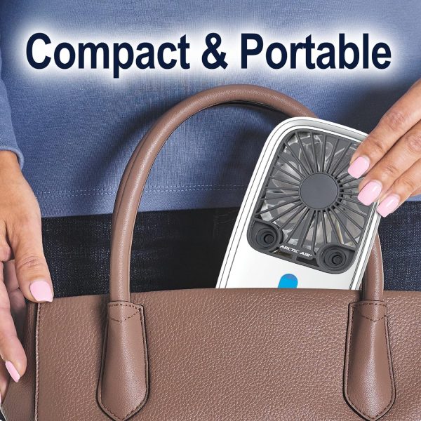 Arctic Air Pocket Small Portable Fan, Powerful, Personal Air Cooler With 3 Adjustable Speeds, 12-Hour Battery Life, Hand Fan For Indoor And Outdoor Use