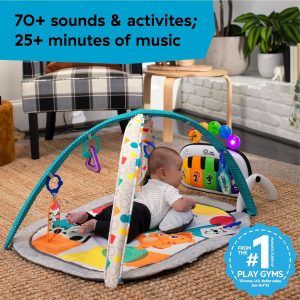 Baby Einstein 4-In-1 Kickin' Tunes Music And Language Play Gym And Piano Tummy Time Activity Mat