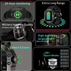 Zeronicks Rugged Smart Watch Wireless Call Waterproof
