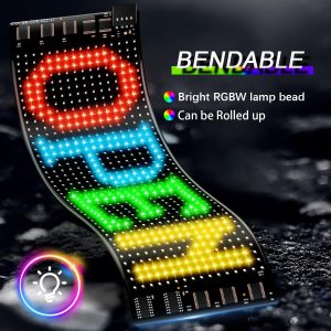 Led Car Sign, Programmable Led Matrix Panel, Flexible Screen Display Animation Message Scrolling Sign, App Control For Cars, Shop, Bar, Party Festival