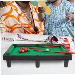 Mini Pool Table For Kids With 2 Pool Cues - Set Of Billiard Balls And Rack - Complete Small Pool Table Set For Children