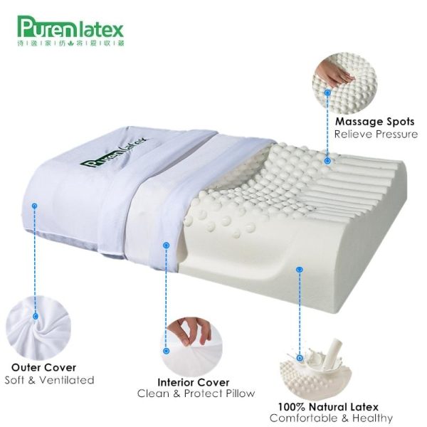 Natural Latex Orthopedic Massage Pillow