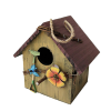 Rainproof Wooden Bird Feeder – Hanging Feeder For Courtyard, Villa, And Balcony