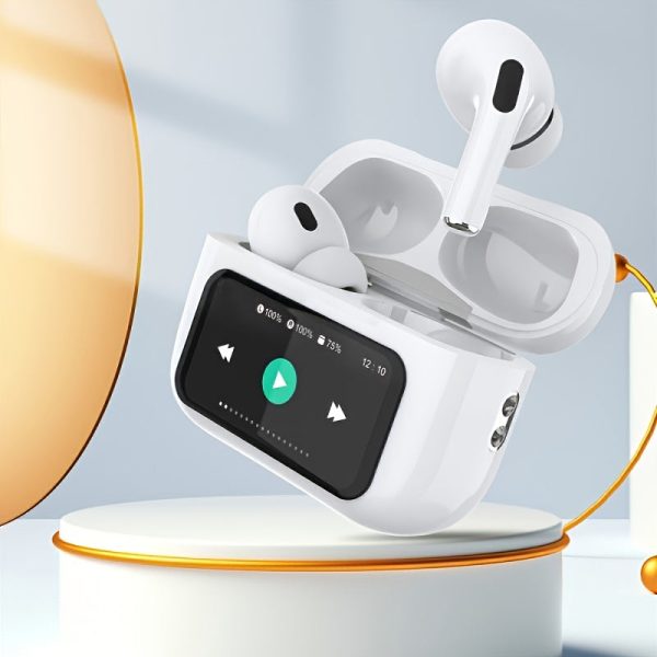 Smart Touch Screen Wireless Earbuds, True Wireless Earphones Noise Cancelling Earbud