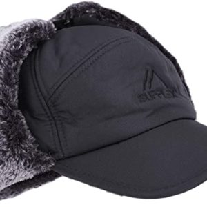 Premium Mens Winter Cold Weather Snow Hat With Ear Flaps And Brim