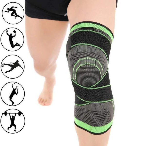 Knee Brace Compression Sleeve With Patella Stability Straps