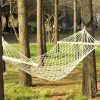 Premium Portable Rope Backyard Hanging Hammock Swing Bed