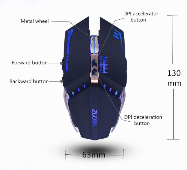 Wired Light Rgb Pc Gaming Mouse