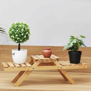 Large Indoor Wooden Multi Tier Plant Holder Shelf Stand