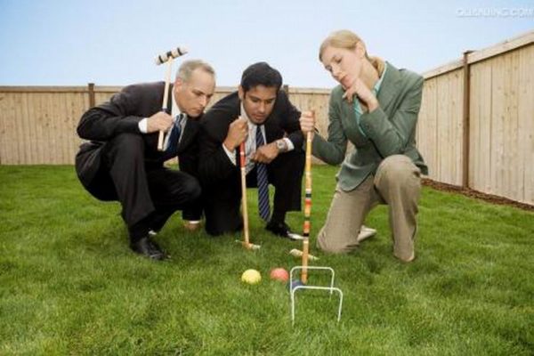 Premium Wooden Croquet 4 Players Game Set