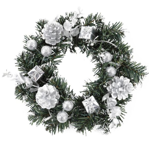 Artificial Led Lighted Christmas Hanging Wreath