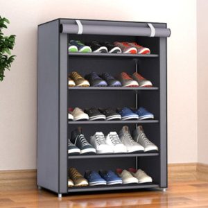 Spacious Shoe Storage Cabinet Organizer Cubby Stackable Rack