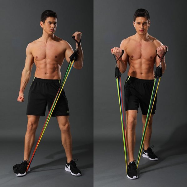 Premium Resistance Exercise Workout Bands With Handles Set