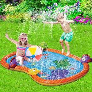 Large Kids Water Sprinkler Splash Pad Mat 55