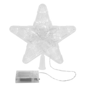Lighted Glowing Led Christmas Tree Star Topper
